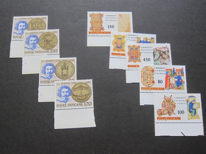 Vatican 1980' Sc 668-80,C66-72 Issues Cpt. 5 sets MNH