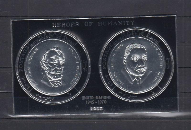 MANAMA SHEET SILVER LINCOLN PRESIDENTS LUTHER KING