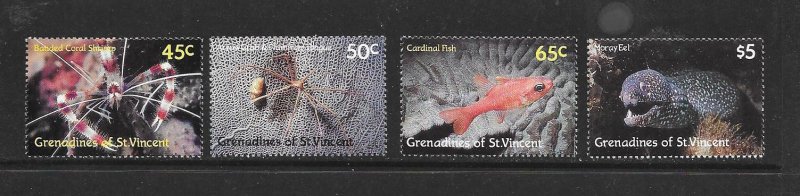 FISH - ST VINCENT GRENADINES #574-7  MARINE LIFE  MNH