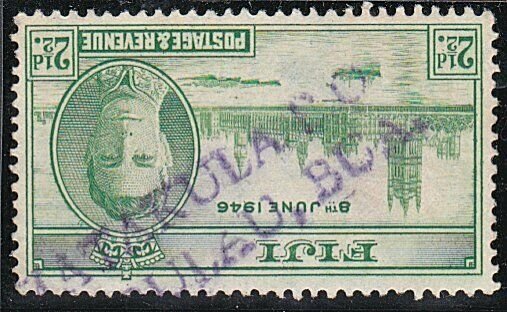 FIJI c1946 2½d Victory - scarce MATAKULA PO straight line cancel...........A555