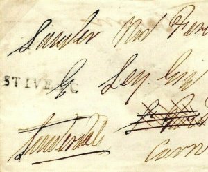 GB Scotland *LAUDER* Free Cover 1838 Cornwall Redirected *ST.IVES* Penzance MZ74