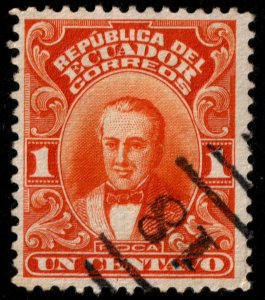 ✔️ ECUADOR 1916 - VICENTE ROCA CANCEL NUMERAL 18 - SC. 199 (o) [023]