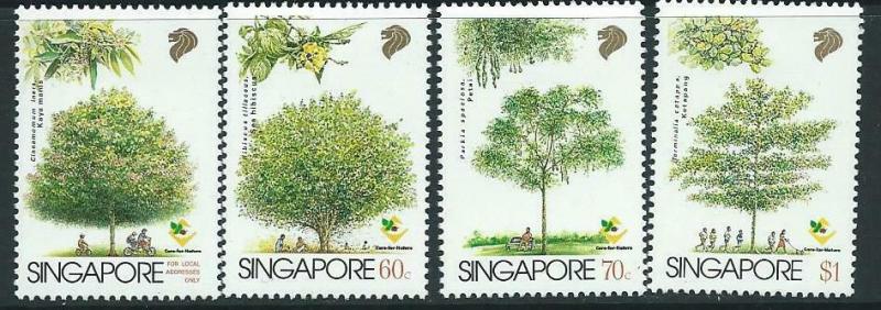 SINGAPORE SG850/3 1996 TREES MNH