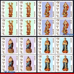 1887-90 BRAZIL 1983 CHRISTMAS, SCULPTURES, SACRED ART IN MUSEUMS, BLOCK MNH