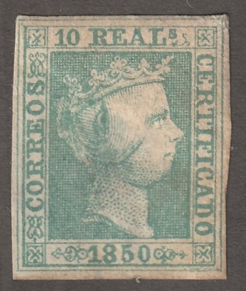 Spain, Scott#5,  used, hinged,  certified valid-