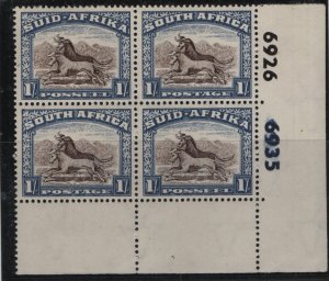 SOUTH AFRICA  43,    MINT HINGED BLOCK OF 4