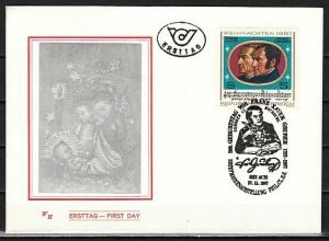 Austria, Scott cat. 1417. Christmas Carol Composers issue. First day cover.