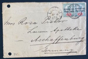 1903 Lobatsi Bechuanaland Protectorate  Cover To Aschaffenburg Germany