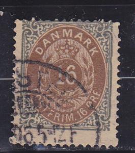 Denmark  Scott#  30  Used