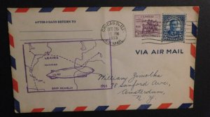 1933 LZ127 Graf Zeppelin Airmail Cover Chicago IL to Amsterdam NY USA