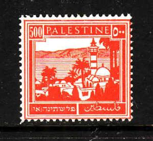 Palestine-Sc#83-unused hinged 500m red-1942-