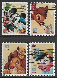 United States # 3865-3868 - Art of Disney - set - used