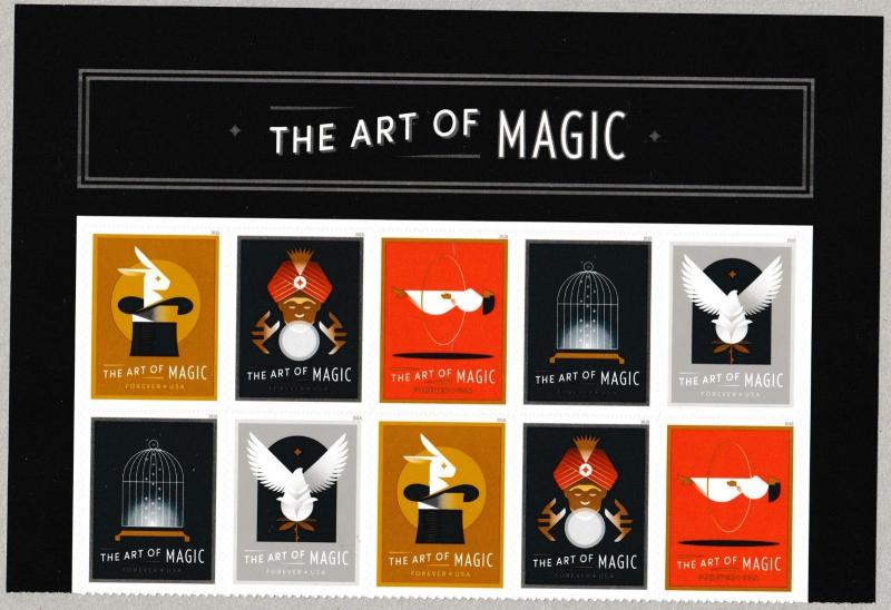 US 5301-5305 5305a The Art of Magic forever header block 10 MNH 2018