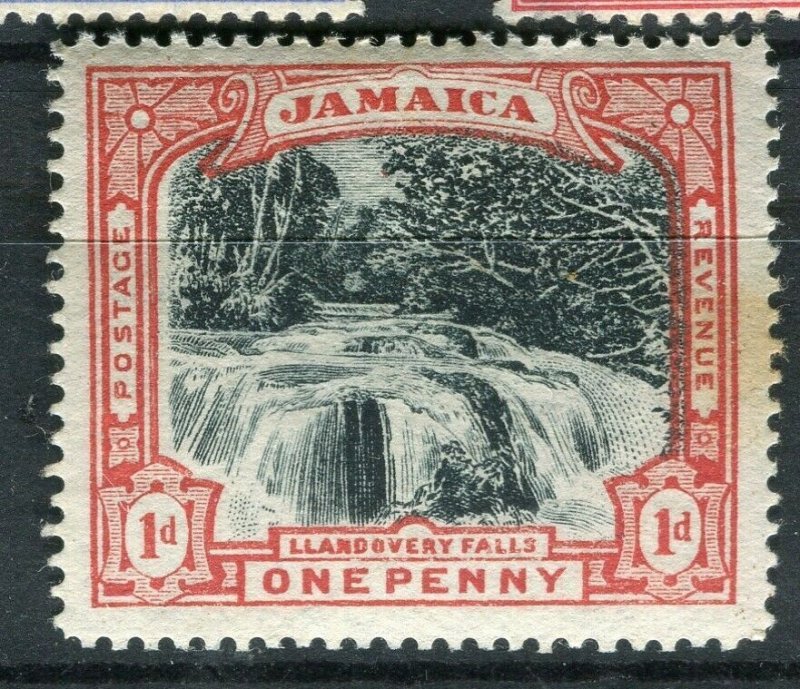 JAMAICA; 1900 early Pictorial Falls issue Mint hinged 1d. value