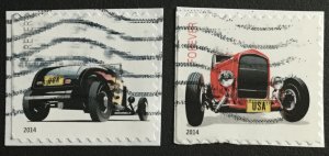 US #4908-4909 Used 2 Single OP Hot Rods SCV $.50