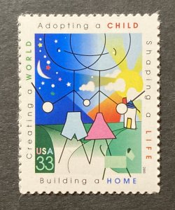 U.S. 2000 #3398, Adoption, MNH.