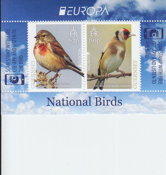 2019 Guernsey National Birds - Europa MS2  (Scott 1491a) MNH