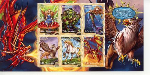 2011 Australia Mythical Creatures (SS) (Scott 3580a) MNH