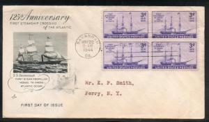 US #923 Steamship FDC Art Craft Cachet Addr B182