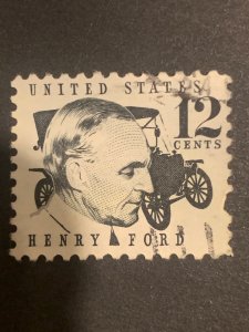 Henry ford us  stamp  ,  black cancelled postage used, refno:5016