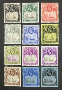 MOMEN: ASCENSION ISLAND SG #10-20 1924-33 MINT OG H £350 LOT #61679