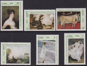 Cuba MNH 2175-8 C273-4 Paintings 1978