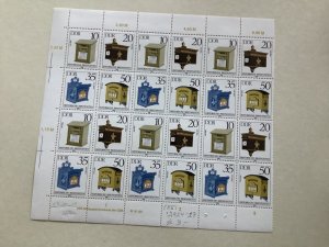 Germany DDR History of Postbox mint never hinged  part stamp sheet folded R50444