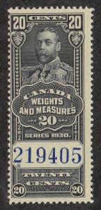 Canada 1930 Weights & Measures(# FWM63) MNH