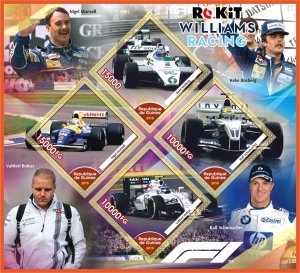 Stamps. Cars.  Formula one, Rokit 2019 year 1+1 sheets perforated