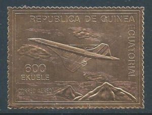 Equatorial Guinea #Concorde Flight Gold Foil Single NH