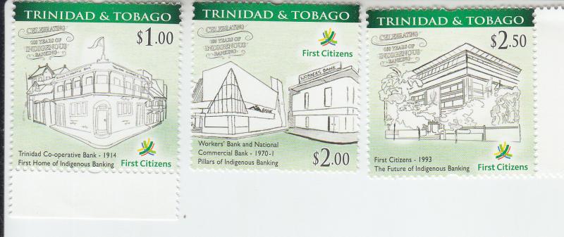 2015 Trinidad & Tobago Indigenous Banking (Scott 908-10) MNH