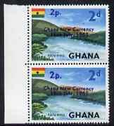 Ghana 1965 New Currency 2p on 2d Volta River marginal pai...