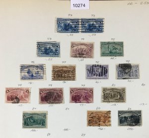 MOMEN: US STAMPS #230-240 USED COLLECTION CAT. $485 LOT # 10274