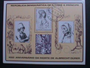 ​ST.THOMAS 1979 SC#528-ALBRECHT DURER 450TH DEATH ANNIVERASARY S/S CTO-NH  VF