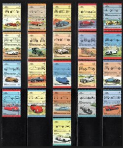 St. Vincent Bequia #87-127 ~ Short Set 21 of 42 Pairs ~ Cars ~ MNH (1984-87)