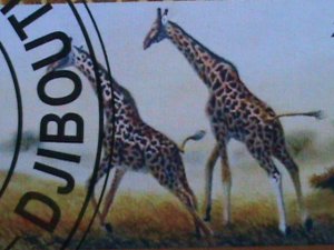 ​DJIBOUTI-2010- COLORFUL BEAUTIFUL LOVELY GIRAFES CTO S/S -VERY FINE