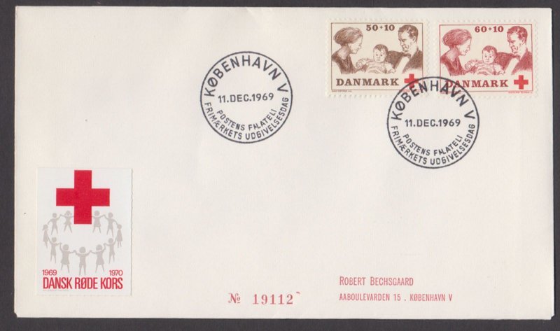 DENMARK - 1969 RED CROSS - FDC