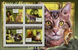 Cats Stamp Bengal California Rex Snowshoe British Longhair S/S MNH #8329-8332