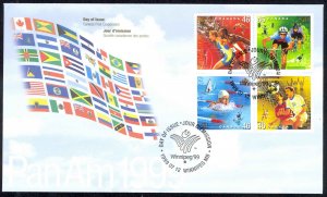 Canada Sc# 1801-1804 FDC combination (a) 1999 7.12 Pan American Games