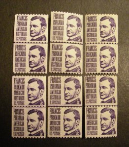Scott 1297, 3c Parkman, Vert Line Pair, MNH, shiny gum, Prominent Coil