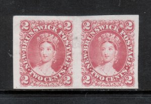 New Brunswick #7TC Very Fine Proof Pair In Rose On India