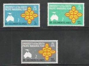 BR. SOLOMON IS. - 1969 - Univ of South Pacific - Perf 3v Set - Mint Never Hinged