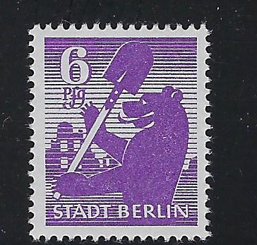 German Democratic Republic Scott # 11N2, mint nh, variation shalky paper