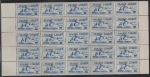 St Pierre et Miquelon 1946 MNH Sc 251 60c on 90c Dog Team F.N.F.L. o/p Variety