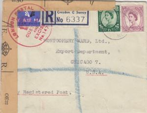 1954, Croydon, England to Chicago, IL, Censored, See Remark (C2886)