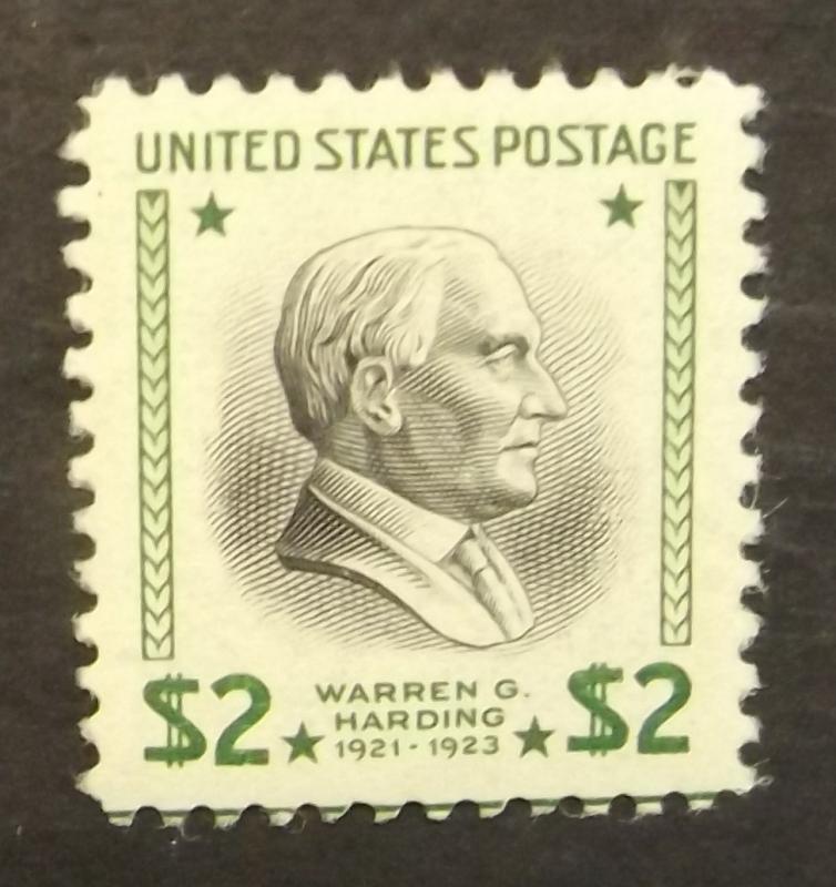 # 833,  $2  Warren G. Harding, yellow green & black, 1938 MNH (8234)