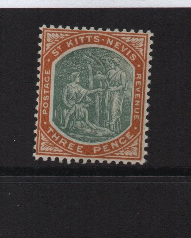 St Kitts & Nevis 1903 SG5 3d CA watermark - lightly mounted mint