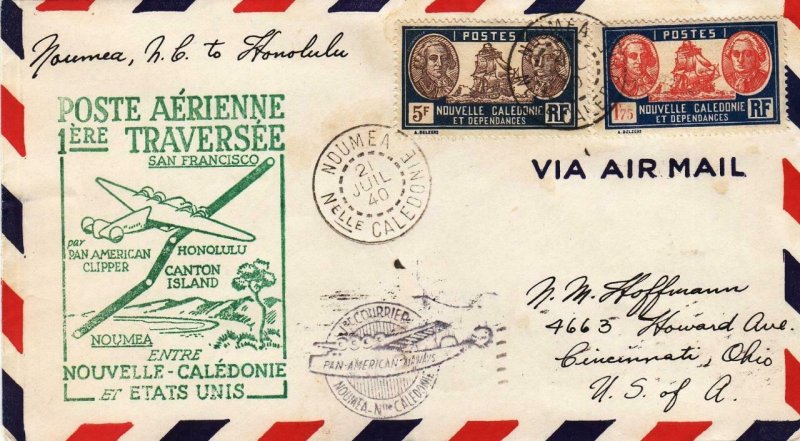 1940, 1st Flt. Noumea, New Caledonia to Honolulu, HI, See Remark (32599)