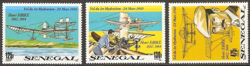 1989 Senegal Scott 859-862 Flight of the 1st Seaplane MNH