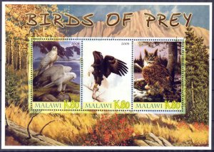 Malawi 2005 Birds of Prey Owls Hawks Sheet MNH